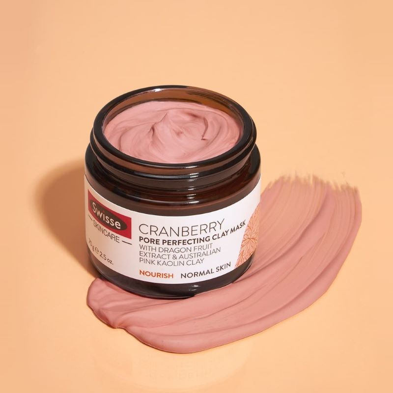 Swisse Cranberry pore Perfecting Clay Mask 70g , แครนเบอร์รี่พอร์เพอร์เฟคติ้งเคลย์มาส์ก , Swisse Mask, Swisse Mask รีวิว , Swisse Mask ราคา , Swisse , ,มาส์ก Swisse